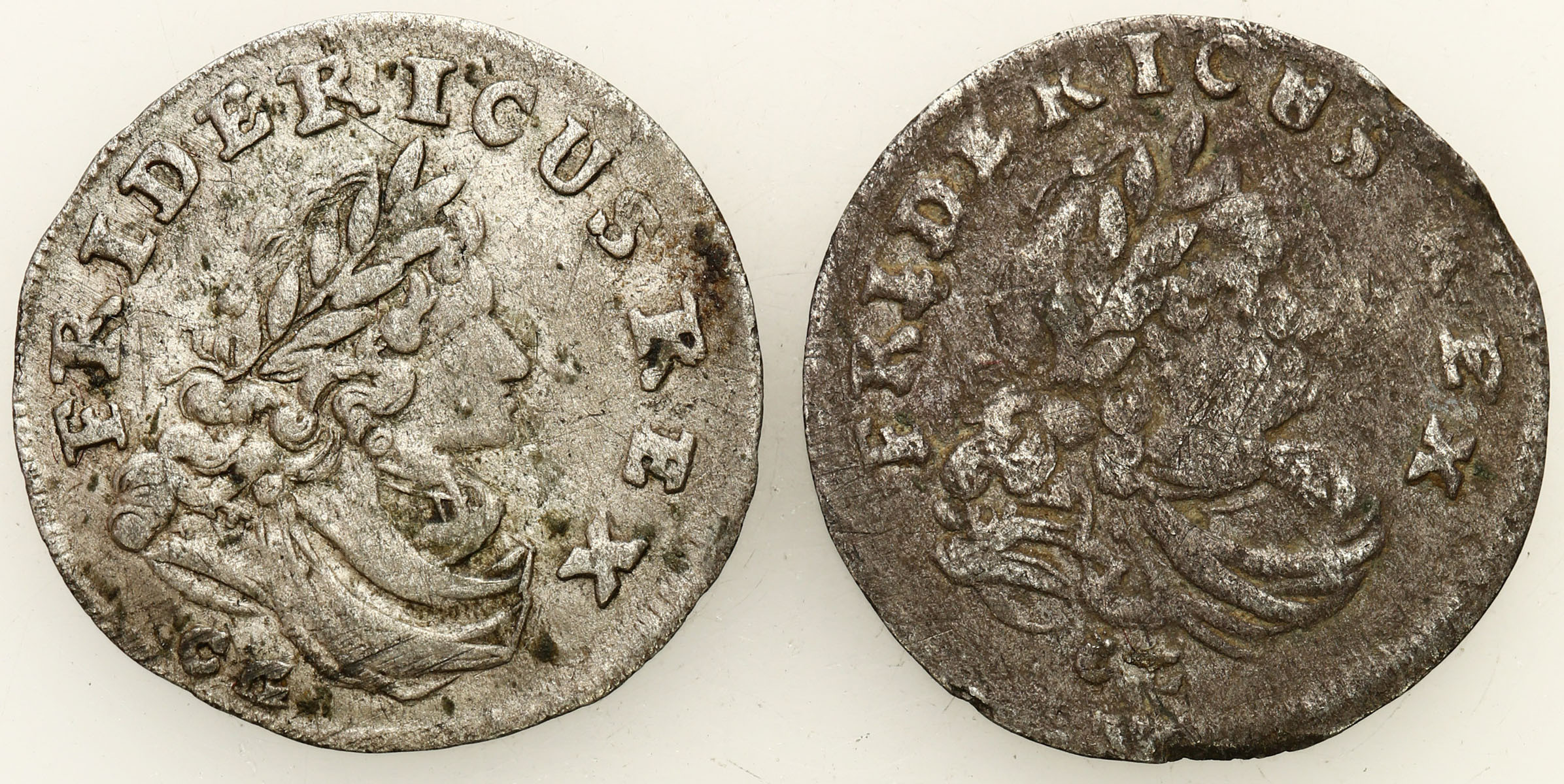 Niemcy, Prusy. Fryderyk I (1704-1709). Trojak 1704, 1711, zestaw 2 monet